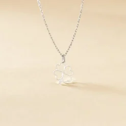 Marc Orian Pendentifs|Pendentifs > Pendentif Koulmia Trefle Diamante Or Blanc