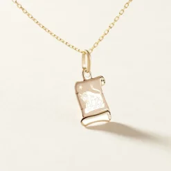 Marc Orian Pendentifs|Pendentifs Personnalisés > Pendentif Lamie Zodiaque Parchemin Or Jaune