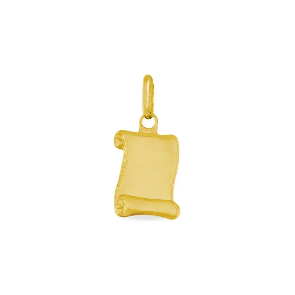 Marc Orian Pendentifs|Pendentifs Personnalisés > Pendentif Lamie Zodiaque Parchemin Or Jaune