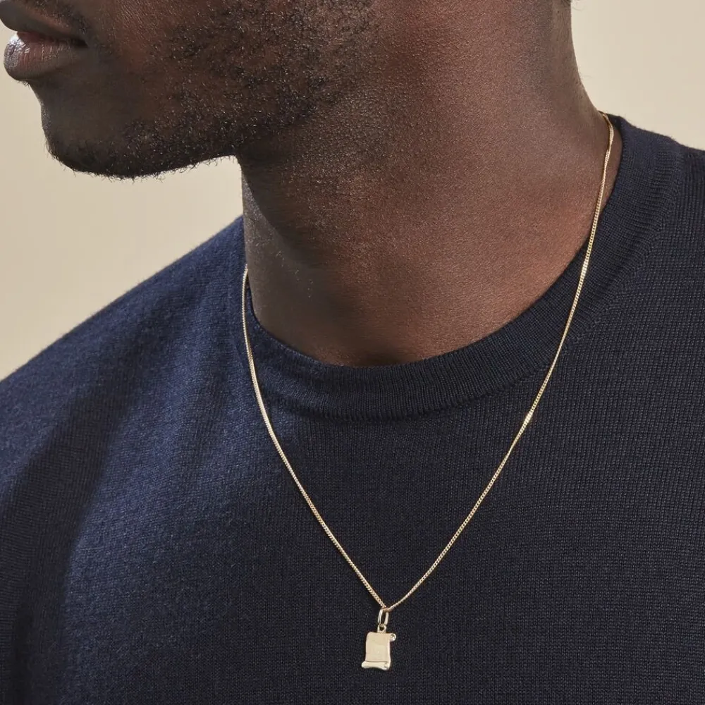 Marc Orian Pendentifs|Pendentifs Personnalisés > Pendentif Lamie Zodiaque Parchemin Or Jaune