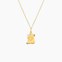 Pendentif Lamie Zodiaque Parchemin Or Jaune