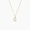 Pendentif Lettre G Or Jaune Oxyde