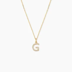 Pendentif Lettre G Or Jaune Oxyde