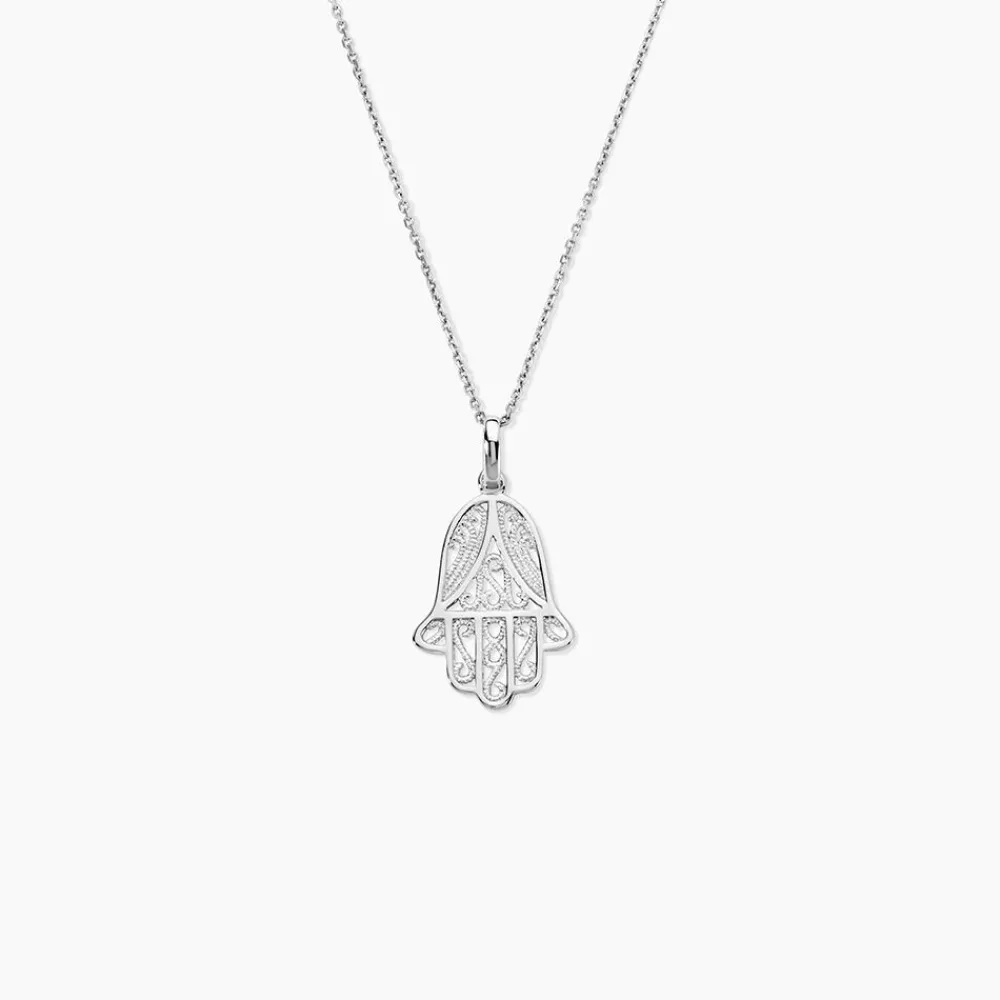 Marc Orian Pendentifs|Pendentifs > Pendentif Luce-marie Argent Blanc