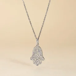 Marc Orian Pendentifs|Pendentifs > Pendentif Luce-marie Argent Blanc