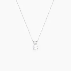 Pendentif Mabila Or Blanc Oxyde De Zirconium