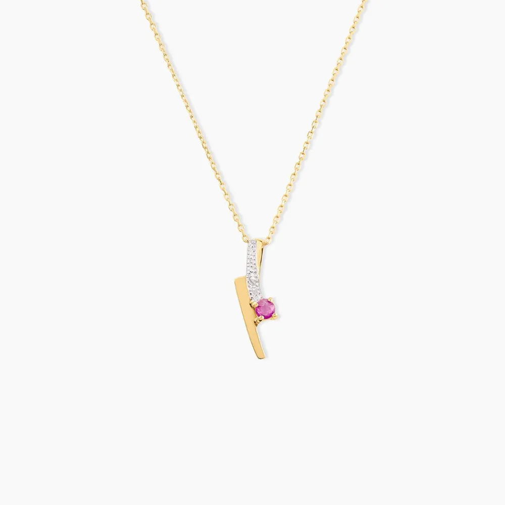 Marc Orian Pendentifs|Pendentifs > Pendentif Mahya Or Jaune Rubis