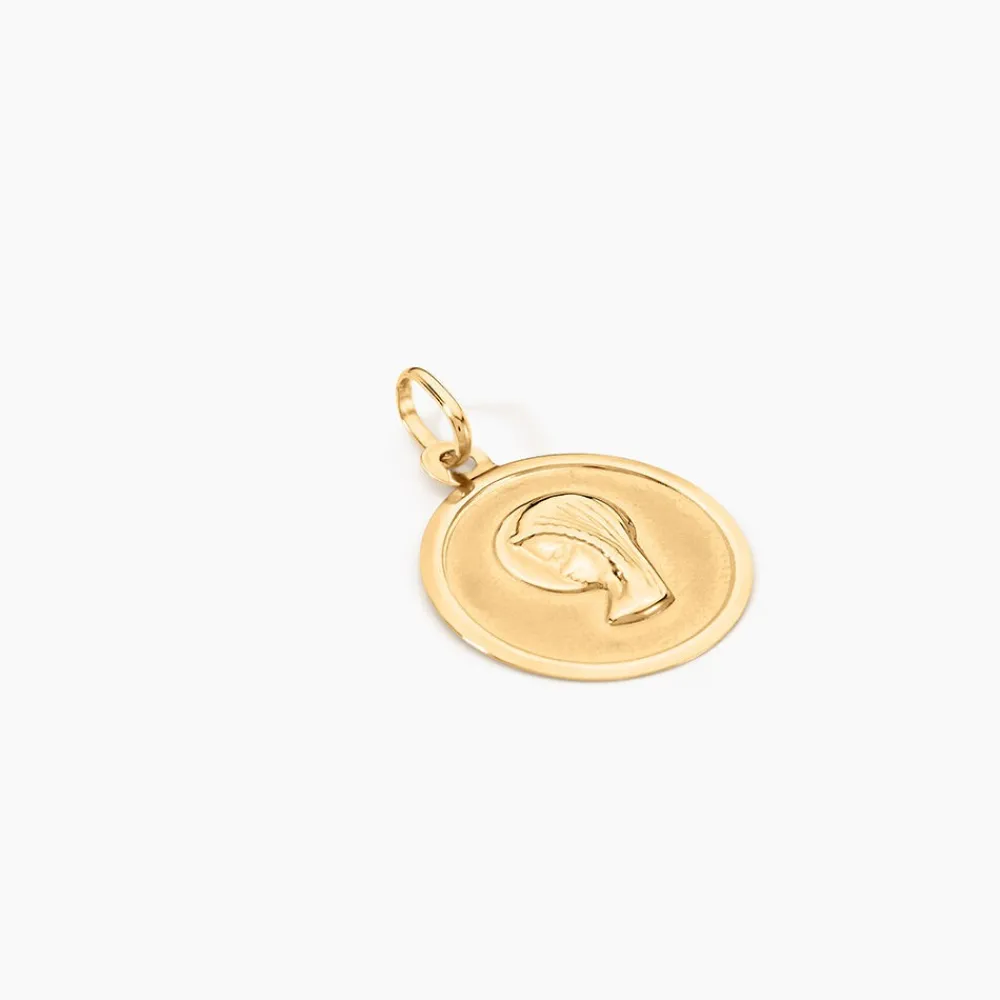 Marc Orian Pendentifs|Pendentifs Personnalisés > Pendentif Mary Vierge Rond Or Jaune
