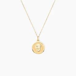 Marc Orian Pendentifs|Pendentifs Personnalisés > Pendentif Mary Vierge Rond Or Jaune