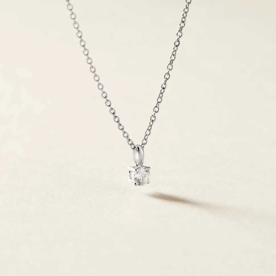 Pendentif One Or Blanc Diamant
