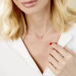 Pendentif One Or Blanc Diamant