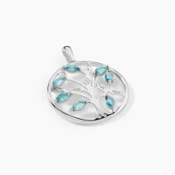 Pendentif Or Blanc Godoleine Topazes