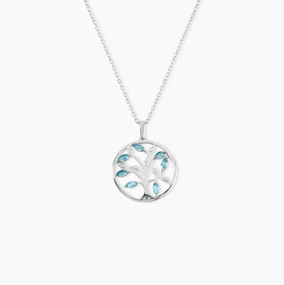 Pendentif Or Blanc Godoleine Topazes