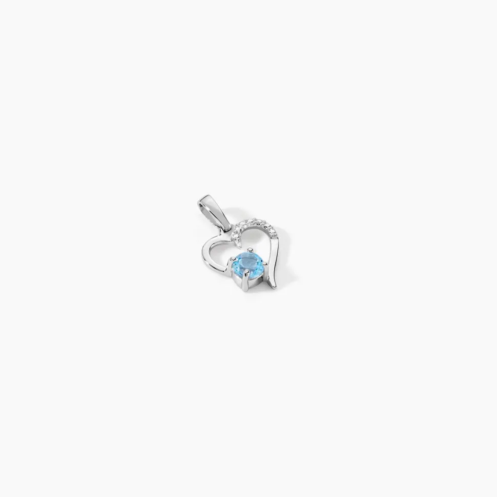 Pendentif Or Blanc Godoleva Topaze
