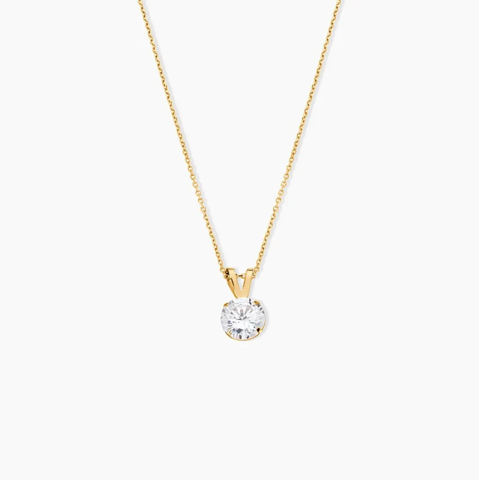 Pendentif Or Jaune Oxyde De Zirconium