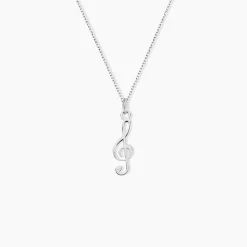 Pendentif Pio Argent Blanc