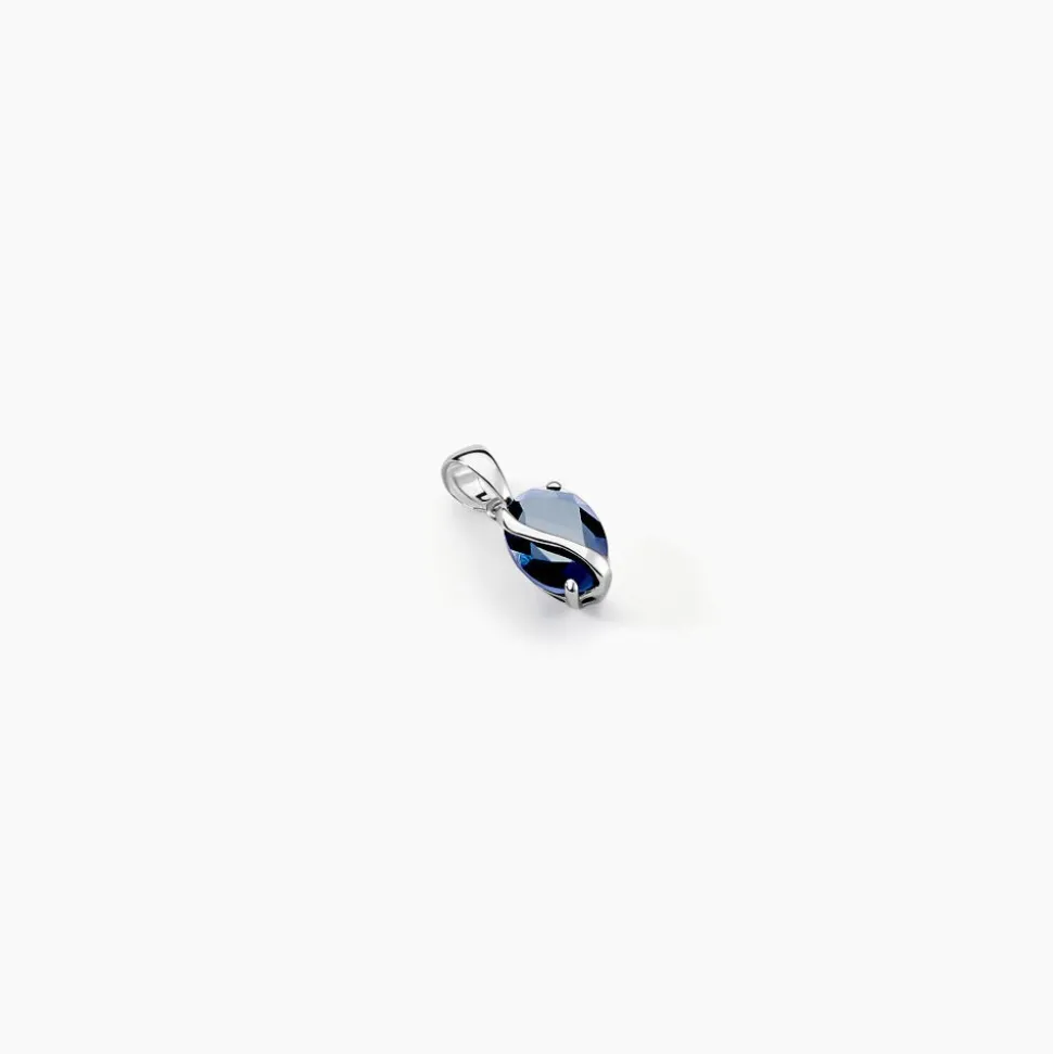 Pendentif Prudencia Or Blanc Saphir