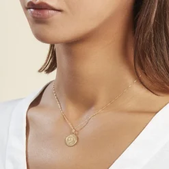 Marc Orian Pendentifs|Pendentifs Personnalisés > Pendentif Saint Christophe Diamante Or Jaune