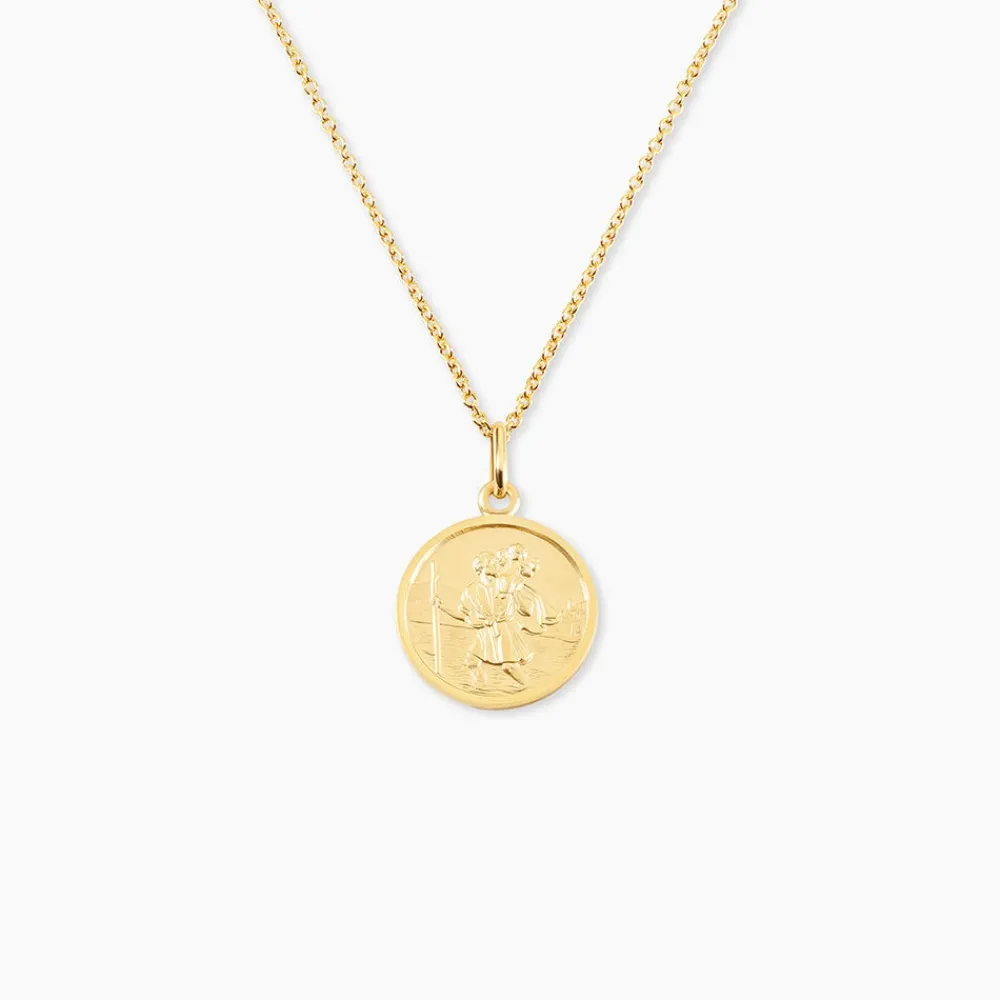 Marc Orian Pendentifs|Pendentifs Personnalisés > Pendentif Saint Christophe Or Jaune