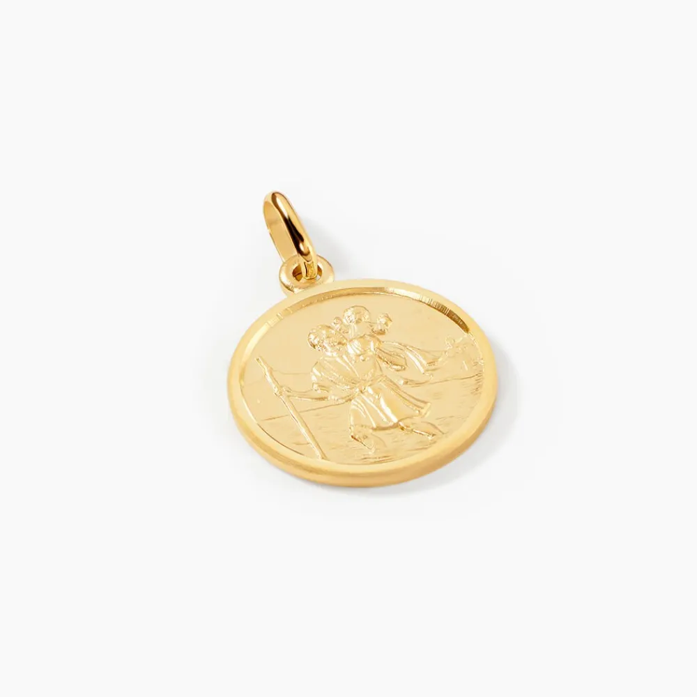 Marc Orian Pendentifs|Pendentifs Personnalisés > Pendentif Saint Christophe Or Jaune