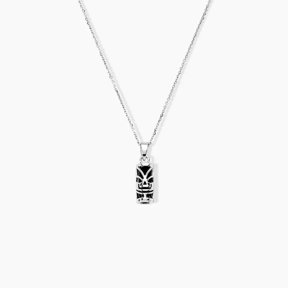 Marc Orian Pendentifs|Pendentifs > Pendentif Tiki Argent Blanc Onyx