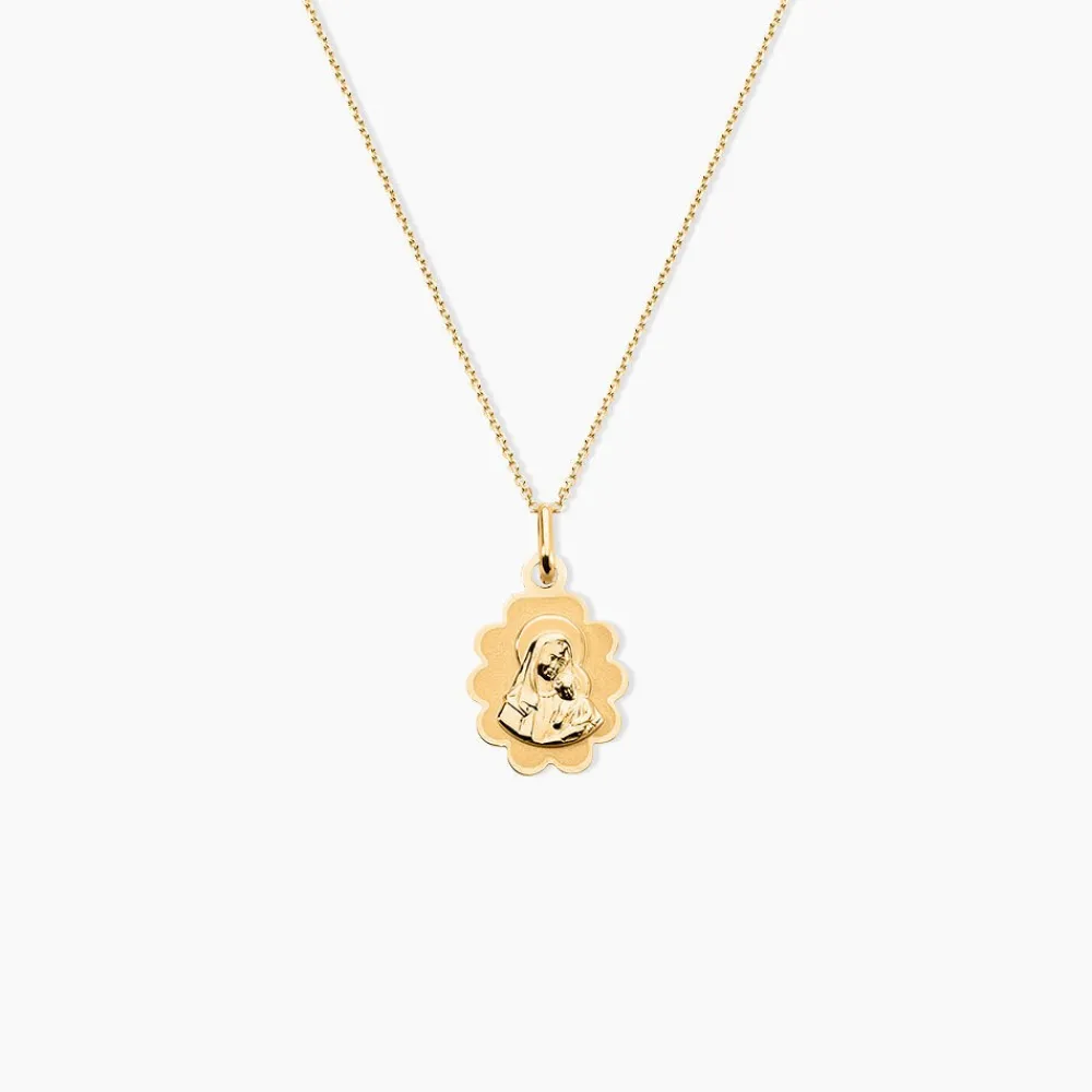 Marc Orian Pendentifs|Pendentifs Personnalisés > Pendentif Vierge Nuage Or Jaune