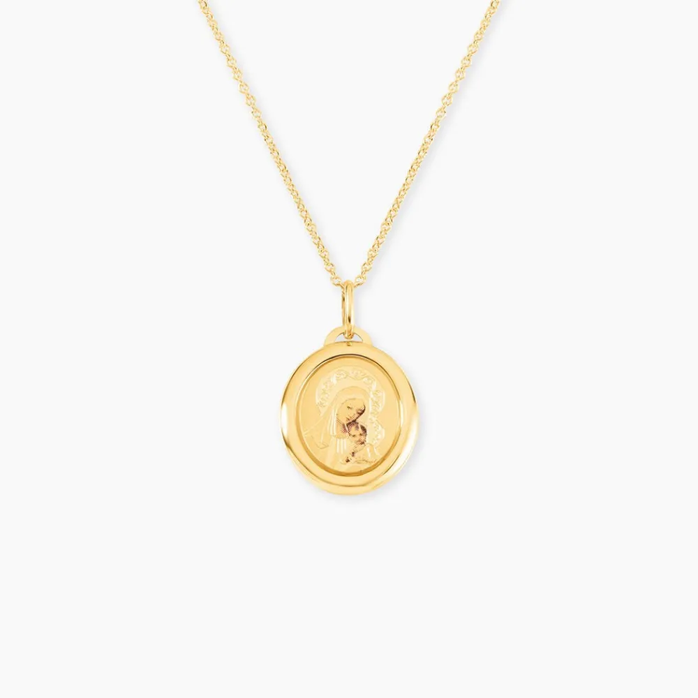 Marc Orian Pendentifs|Bijoux Homme > Pendentif Vierge Ovale Or Jaune