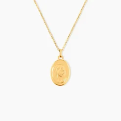 Marc Orian Pendentifs|Pendentifs Personnalisés > Pendentif Vierge Ovale Or Jaune