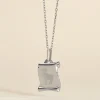 Pendentif Zodiaque Parchemin Argent Blanc