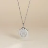 Marc Orian Pendentifs|Pendentifs Personnalisés > Pendentif Zodiaque Rond Argent Blanc
