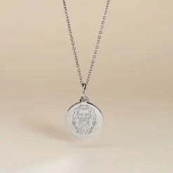 Marc Orian Pendentifs|Pendentifs Personnalisés > Pendentif Zodiaque Rond Argent Blanc