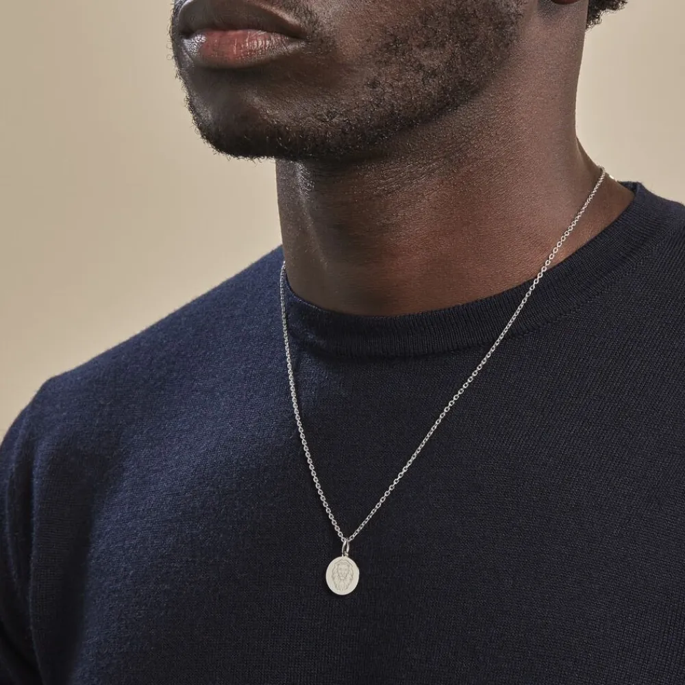 Marc Orian Pendentifs|Pendentifs Personnalisés > Pendentif Zodiaque Rond Argent Blanc