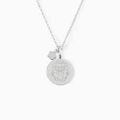 Marc Orian Pendentifs|Pendentifs Personnalisés > Pendentif Zodiaque Rond Argent Blanc