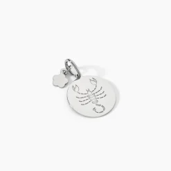 Marc Orian Pendentifs|Pendentifs Personnalisés > Pendentif Zodiaque Rond Argent Blanc