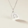 Pendentif Zodiaque Rond Argent Blanc