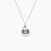 Pendentif Zodiaque Rond Argent Blanc