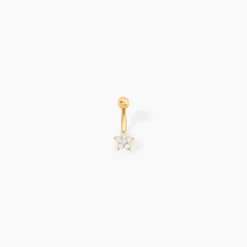 Marc Orian Bijoux Zirconium|Boucles D'Oreilles Fleur > Piercing Deasun Or Jaune Oxyde De Zirconium