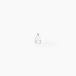 Piercing D'oreille Lourdes Argent Blanc Oxyde De Zirconium