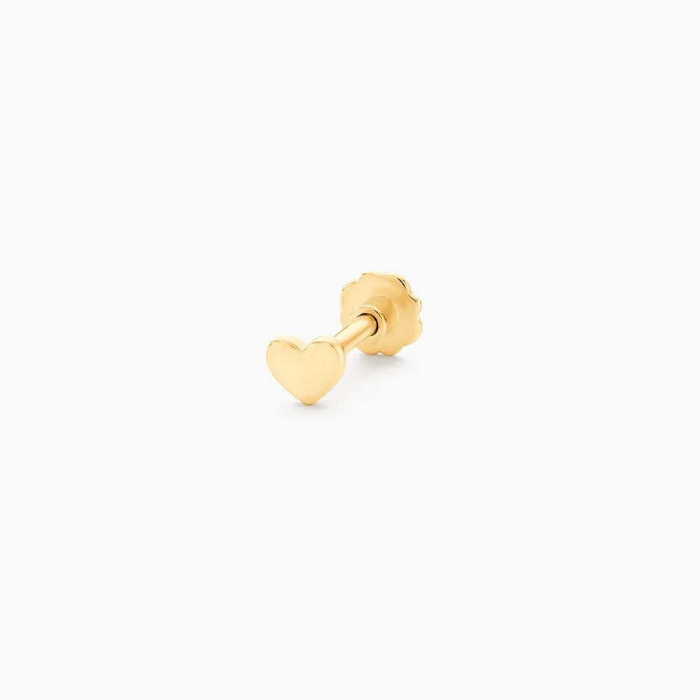Marc Orian Piercings|Piercings D'Oreilles > Piercing D'oreille Or Jaune Albie Cœur