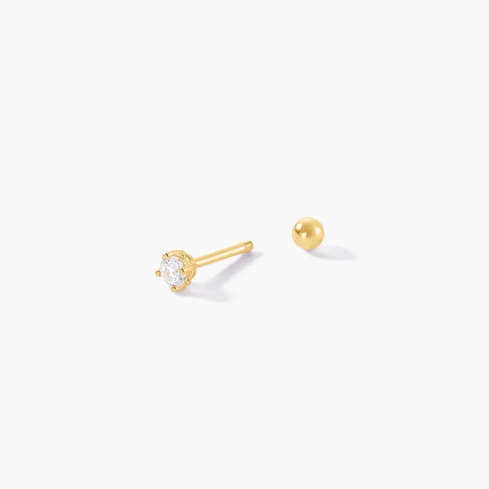 Marc Orian Bijoux Zirconium|Piercings > Piercing D'oreilles Joanina De Zirconium or jaune oxyde