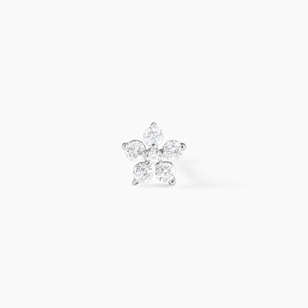 Marc Orian Bijoux Zirconium|Boucles D'Oreilles Fleur > Piercing D'oreille Unitaire Argent Percy Oxyde De Zirconium