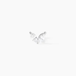 Piercing D'oreille Unitaire Argent Blanc Enyo Oxyde De Zirconium