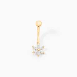 Marc Orian Bijoux Zirconium|Boucles D'Oreilles Fleur > Piercing Elpis Or Jaune Oxyde De Zirconium