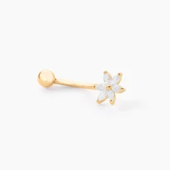 Marc Orian Bijoux Zirconium|Boucles D'Oreilles Fleur > Piercing Elpis Or Jaune Oxyde De Zirconium