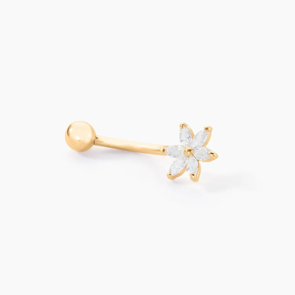 Marc Orian Bijoux Zirconium|Boucles D'Oreilles Fleur > Piercing Elpis Or Jaune Oxyde De Zirconium
