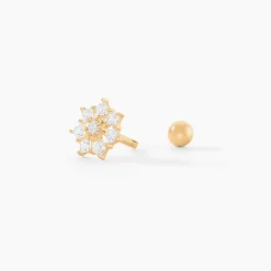 Marc Orian Bijoux Zirconium|Boucles D'Oreilles Fleur > Piercing Marged Or Jaune Oxyde De Zirconium
