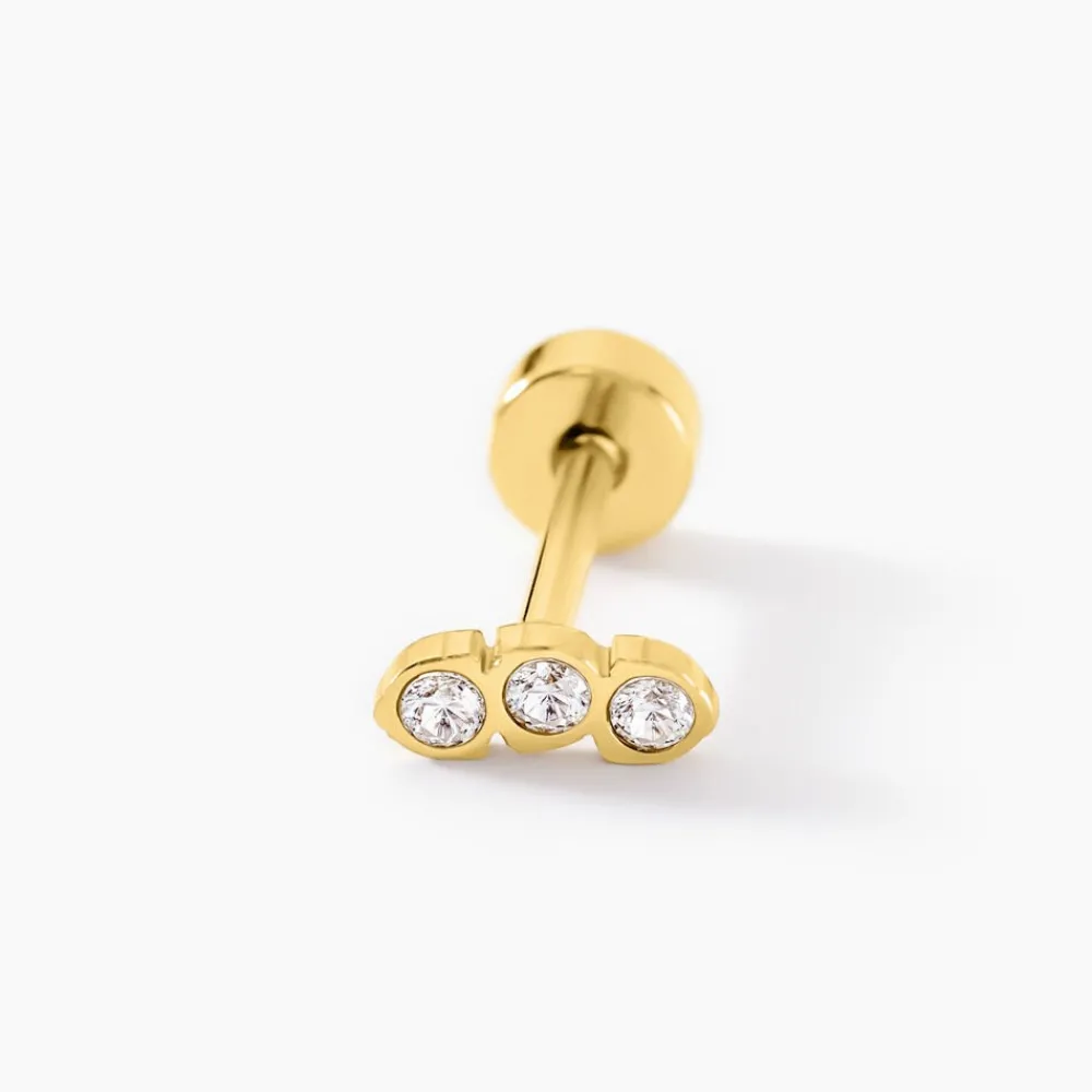 Marc Orian Bijoux Zirconium|Piercings > Piercing Pirias Acier Jaune Oxyde De Zirconium