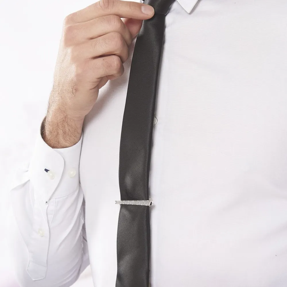 Marc Orian Idées Cadeaux Homme|Bijoux Argent > Pince Cravate Devi Argent Blanc