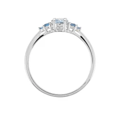 Solitaire Accompagne Argent Rainbow Oxyde De Zirconium