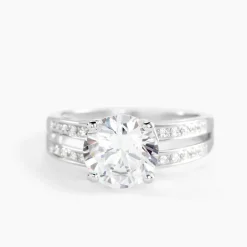 Solitaire Or Blanc Oxyde De Zirconium